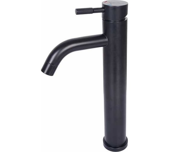 Изображение товара Смеситель для умывальника ARGOTECH под чашу, solid чёрный, d-35 нерж. сталь 43986