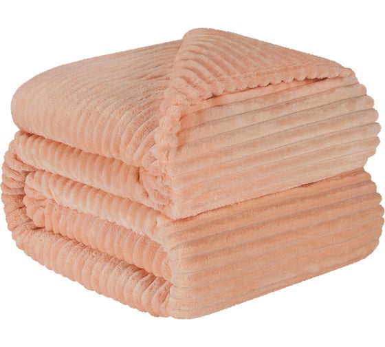 Изображение товара Покрывало-плед Guten Morgen Велсофт, Жаккардовый, Пудра, 200x220 см ПКфл-13-1026-200-220