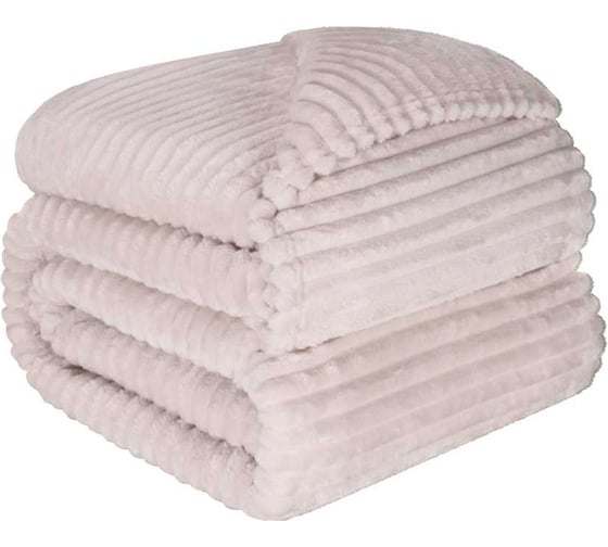 Изображение товара Покрывало-плед Guten Morgen Велсофт, Жаккардовый, Латте, 150x200 см ПКфллат-150-200