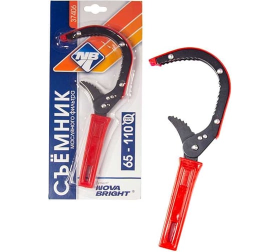 Изображение товара Ключ для снятия масляного фильтра Nova Bright серп, 65-110 мм 37406