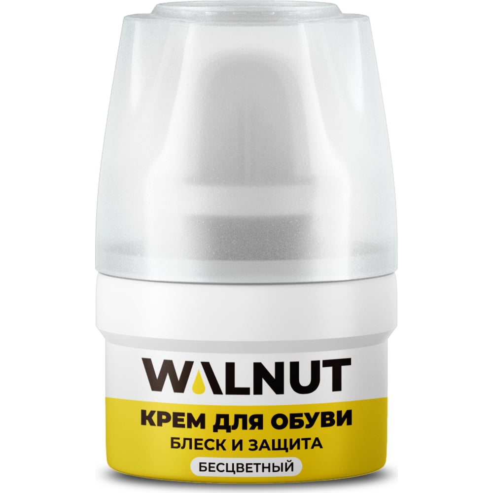 Изображение товара Бесцветный крем для обуви WALNUT 60 мл с водоотталкиванием и блеском