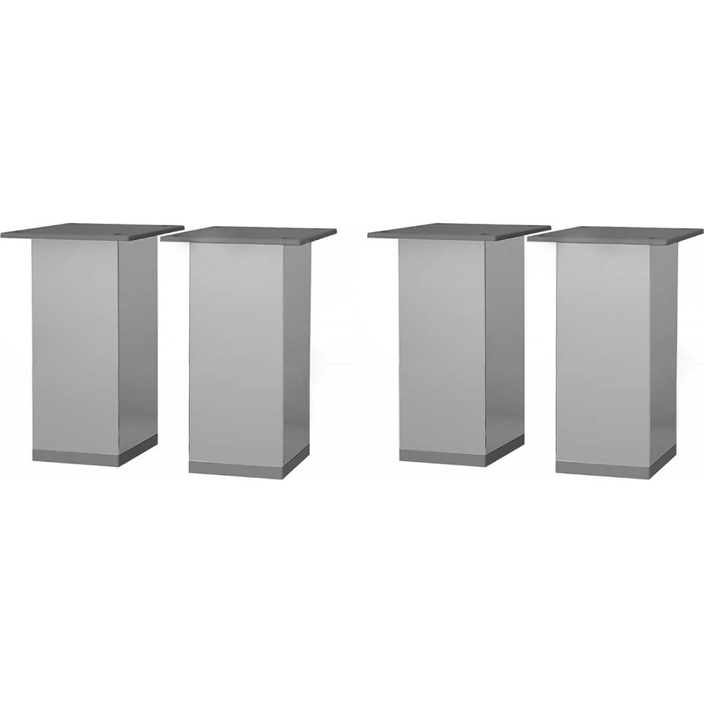 Изображение товара Комплект опор (ножек) для напольного монтажа мебели Dreja 4 шт, хром, пластик 99.9811