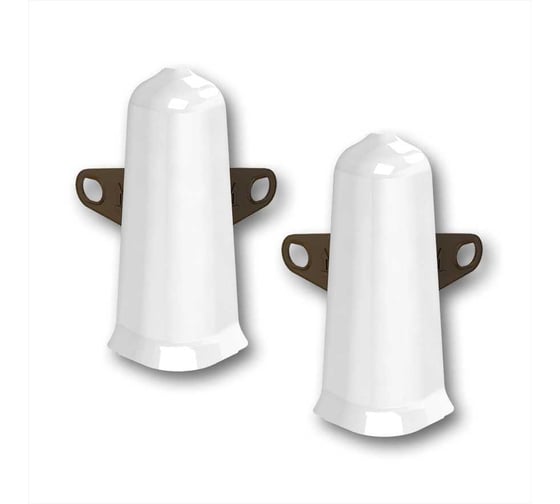 Изображение товара Наружный угол для плинтуса DECONIKA 70 мм, 001-G Белый глянец Д-П70-Нк-Ф2 001-0 БЕЛ-Г