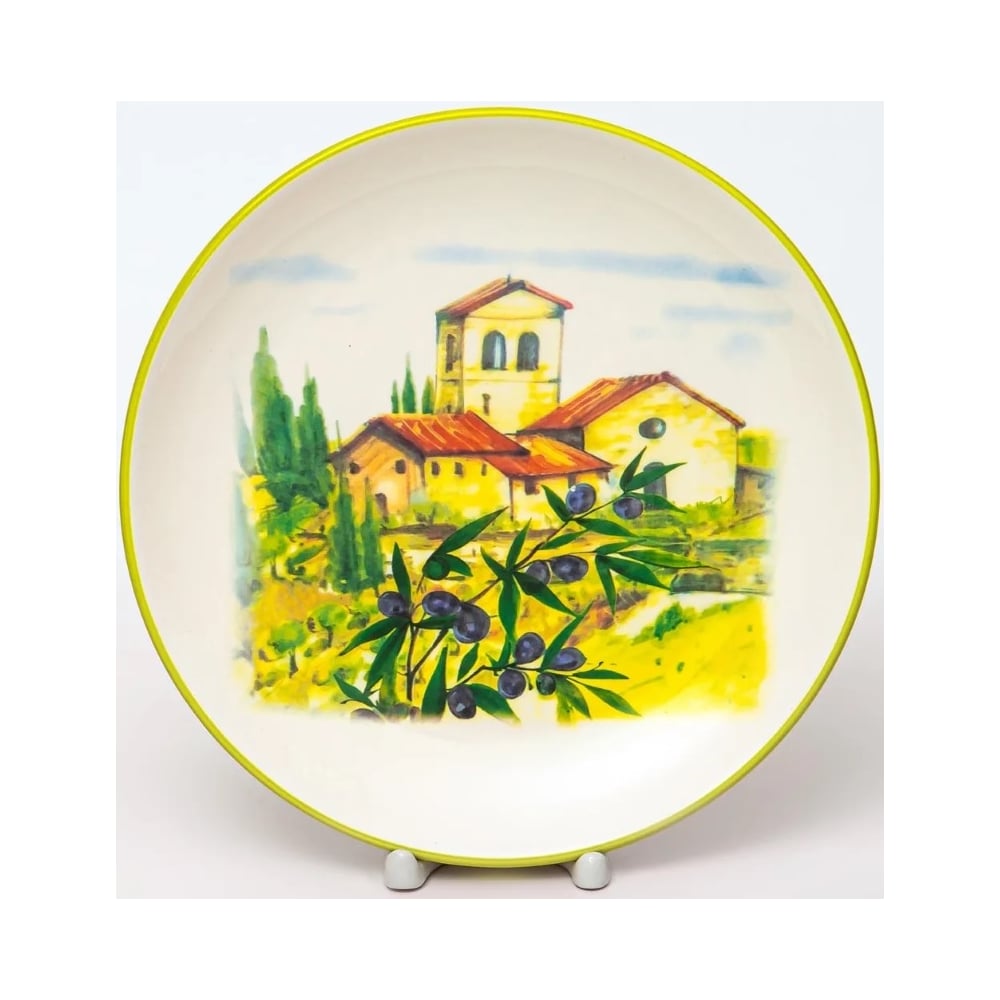 Изображение товара Блюдо Elrington Итальянский дворик 240 мм фарфор круглая с рисунком