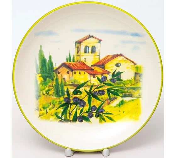 Изображение товара Блюдо Elrington ИТАЛЬЯНСКИЙ ДВОРИК круглое 240 мм, цветная упаковка 110-07133