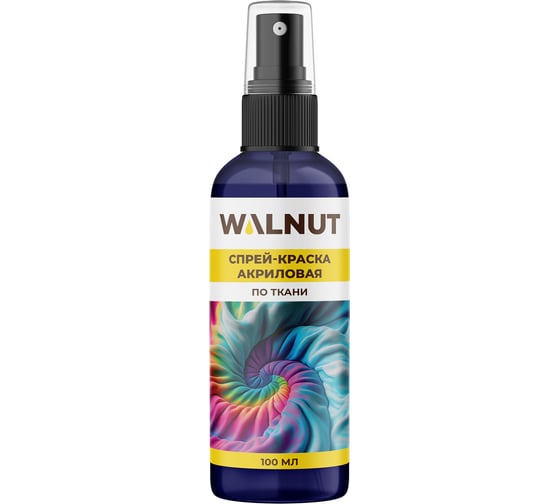 Изображение товара Акриловая спрей-краска для росписи ткани WALNUT синяя, 100 мл WLN0550