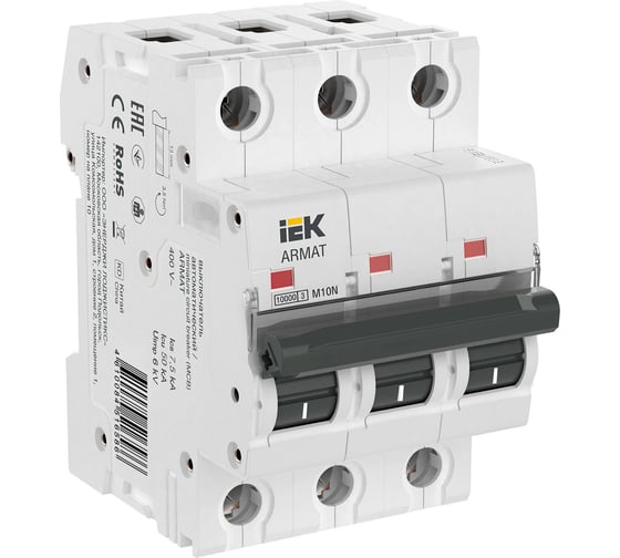 Изображение товара Автоматический выключатель IEK Armat m10n 3p k 63а AR-M10N-3-K063