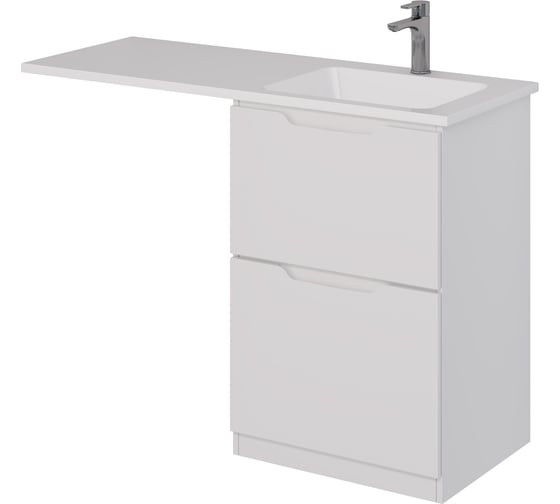 Изображение товара Напольная тумба Dreja Bona 60 см, 2 ящика, белый глянец 99.0451