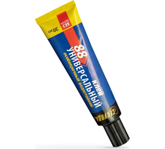 Изображение товара Универсальный клей Секунда 88 особопрочный водостойкий, 30мл 403-210