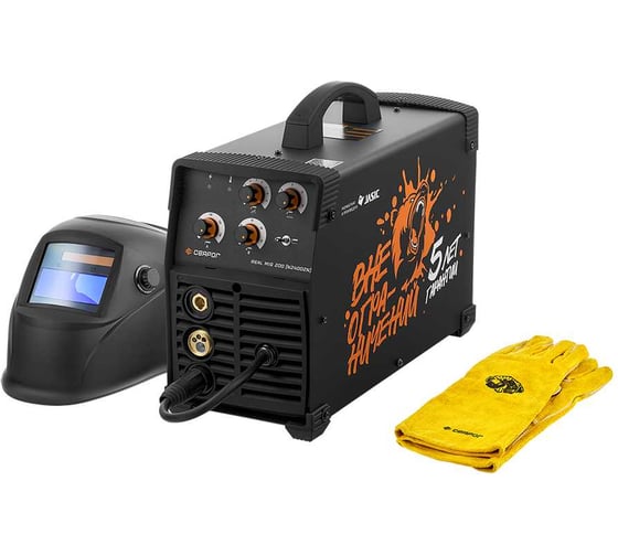 Изображение товара Сварочный инвертор Сварог MIG 200 REAL N24002N Black маска+краги 95883