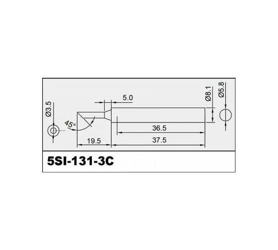 Изображение товара Жало скошенный цилиндр 3.5 мм для паяльника SI-131B ProsKit 5SI-131-3C 00306787