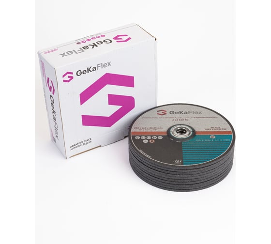 Изображение товара Диск шлифовальный 230x6х22 мм, 10 шт Flex Geka 10230622