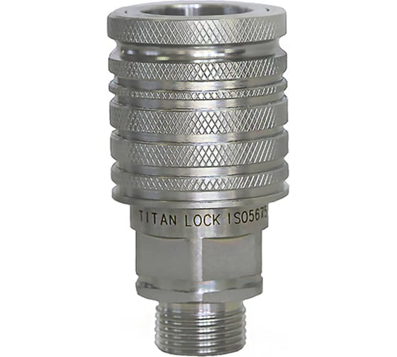 Изображение товара БРС TITAN LOCK 1/2 in серия M ISO 5675 розетка с метрической наружной резьбой, оцинкованная сталь TL4M-SM/18X1.5