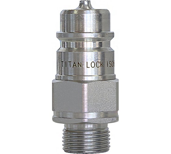 Изображение товара БРС TITAN LOCK 1/2 in серия M ISO 5675 ниппель с метрической наружной резьбой, оцинкованная сталь TL4M-PM/22X1.5