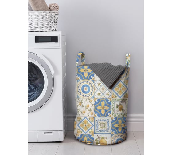 Изображение товара Корзина для белья в ванную JoyArty органайзер для хранения вещей Пэчворк 50x35 см gaba_423856_M