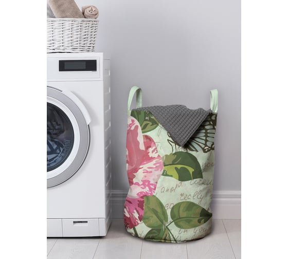 Изображение товара Корзина для белья в ванную JoyArty органайзер для хранения вещей Розы и эйфелева башня 50x35 см gaba_29970_M