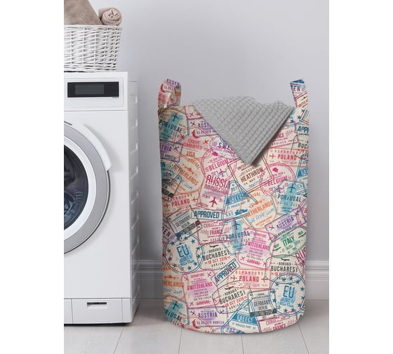 Изображение товара Корзина для белья в ванную JoyArty органайзер для хранения вещей Марки 60x40 см gaba_423848_L