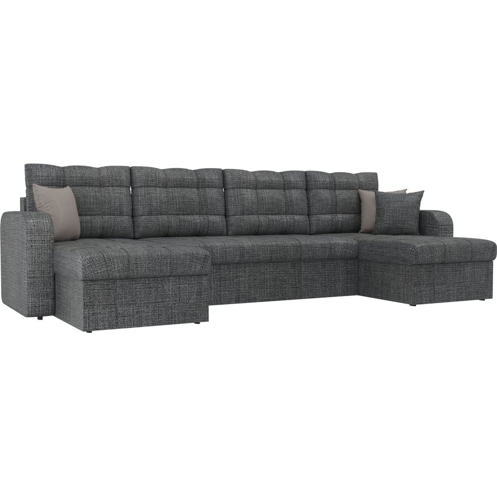 лига диванов п образный модульный диван холидей люкс рогожка серый П-образный диван Лига диванов
