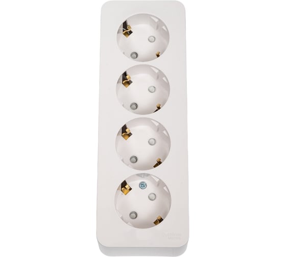 Изображение товара Розетка Systeme Electric 4-м ОП BLANCA 16А 250В защитные шторки, с заземлением BLNRA011411