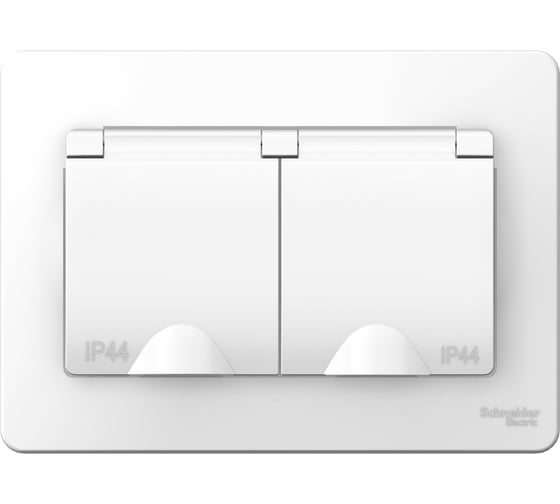 Изображение товара Розетка Systeme Electric 2-м СП BLANCA 16А 250В защитные шторки SchE1210266 BLNRS441121