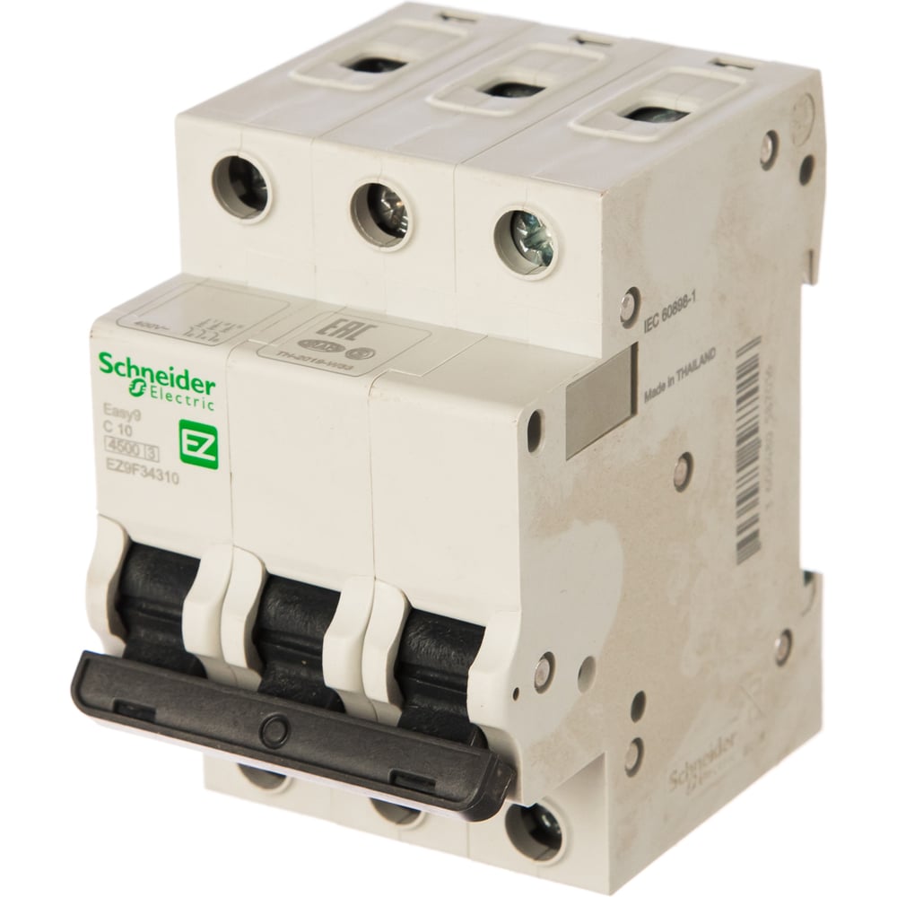 фото Автоматический модульный выключатель schneider electric 3п c 10а 4.5ка easy 9 sche ez9f34310 274373