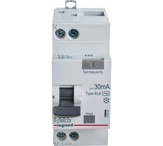 Изображение товара RX3 АВДТ Legrand 30мА 20А 1П+Н AC 419400