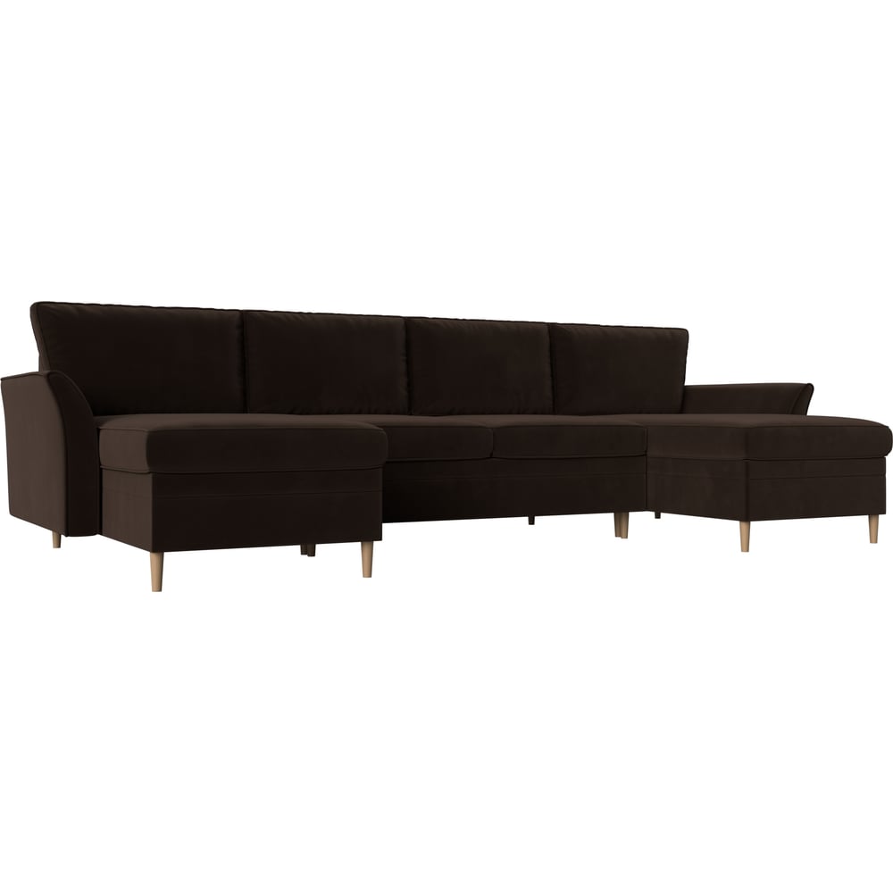 П-образный диван Лига диванов артмебель п образный модульный диван монреаль микровельвет желтый экокожа коричневый