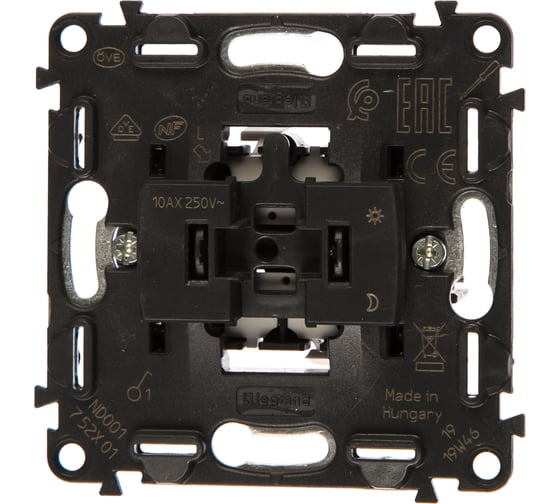 Изображение товара Выключатель Legrand Valena IN'MATIC 10АХ 250В.Безвинтовые зажимы 752001