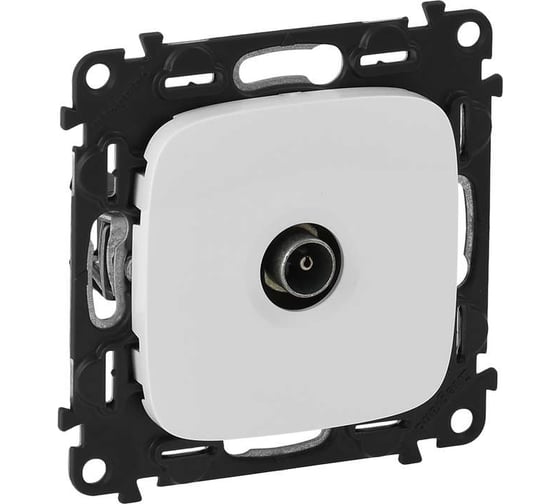 Изображение товара Розетка Legrand Valena ALLURE ТВ c топологией "звезда" 0-2400 МГц.С лицевой панелью.Белая 753751