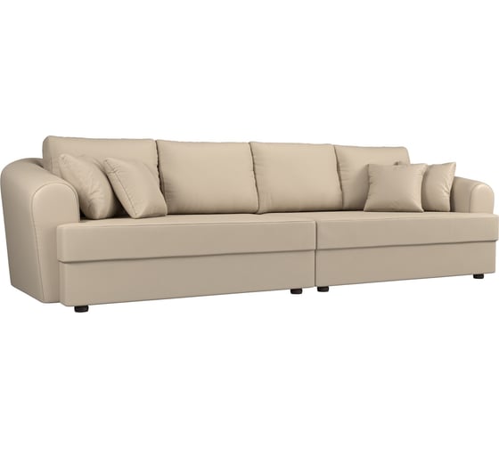 Изображение товара Прямой диван Лига диванов Милтон полностью экокожа бежевая 100668