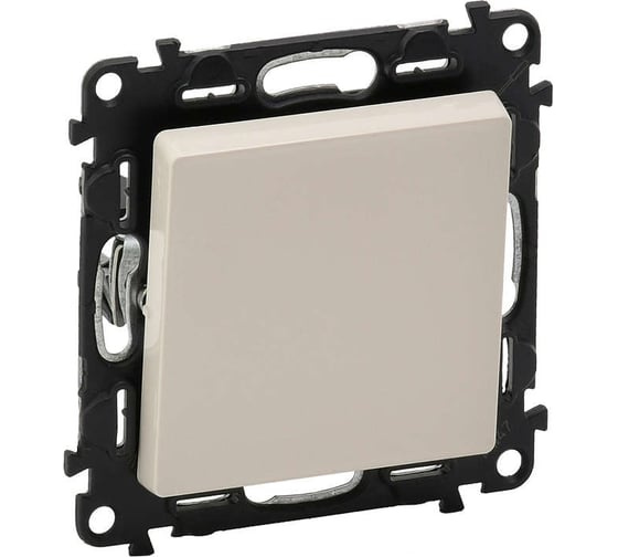 Изображение товара Выключатель Legrand Valena LIFE  10АХ 250В с лицевой панелью.Безвинтовые зажимы.Слоновая кость 752501