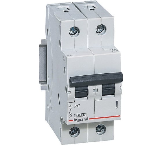 Изображение товара Авт.выключатель RX3 Legrand 4,5кА 6А 2П C 419694