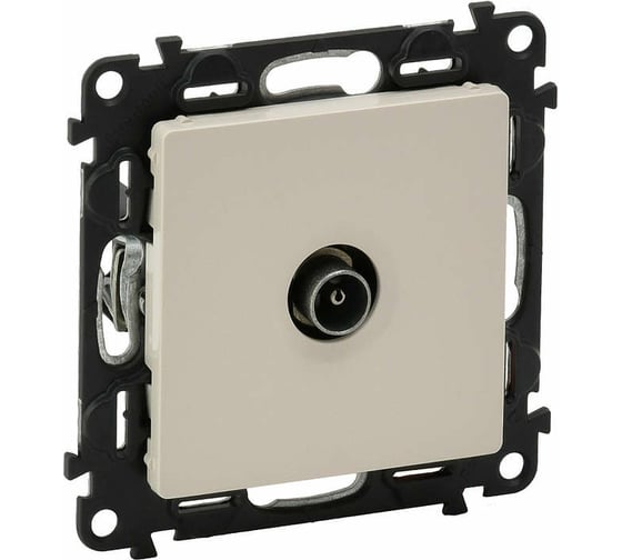 Изображение товара Розетка Legrand Valena LIFE ТВ c топологией "звезда" 0-2400 МГц.С лицевой панелью.Слоновая кость 753551