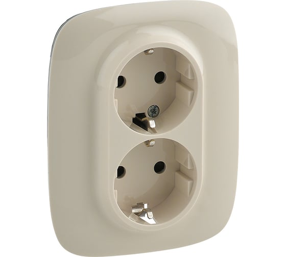 Изображение товара Силовая розетка Legrand Valena ALLURE двойная 2х2К+З 16А 250В с лицевой панелью.С защитными шторками.Безвинтовые зажимы.Слоновая кость 753826