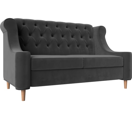 Изображение товара Прямой диван Лига диванов Бронкс полностью велюр серый 104532