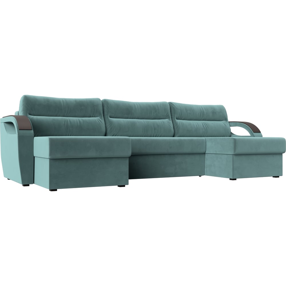 П-образный диван Лига диванов диван п образный артмебель нэстор велюр вставка голубая