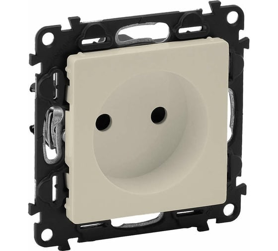 Изображение товара Силовая розетка Legrand Valena LIFE 2К 16А 250В c лицевой панелью. Слоновая кость. C защитными шторками. Безвинтовые зажимы 753516