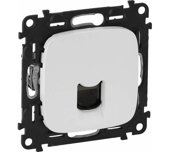 Изображение товара Информационная розетка одиночная Legrand Valena ALLURE. RJ45 Кат.5е UTP.С лицевой панелью.Белая 753740
