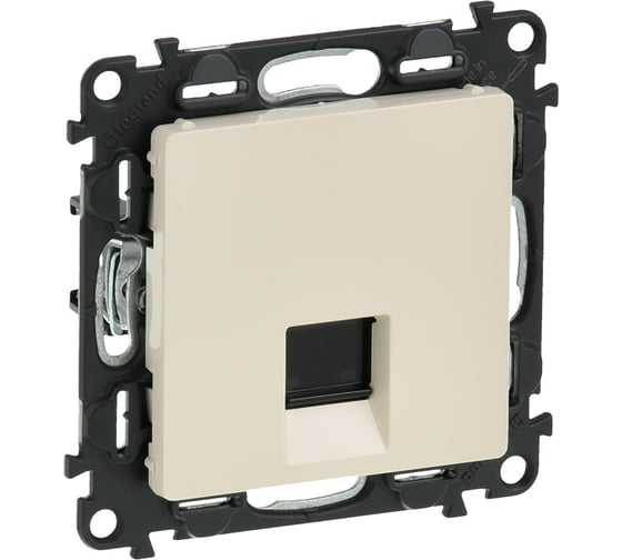 Изображение товара Информационная розетка Legrand Valena LIFE одиночная RJ45 Кат.5е UTP.С лицевой панелью.Слоновая кость 753540