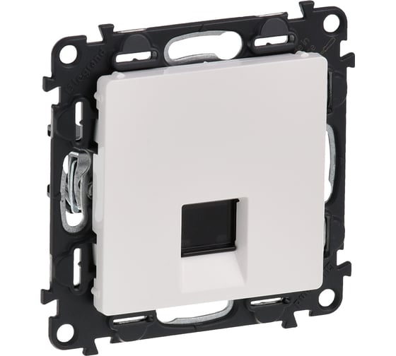 Изображение товара Информационная розетка Legrand Valena LIFE одиночная RJ45 Кат.5е UTP.С лицевой панелью.Белая 753440