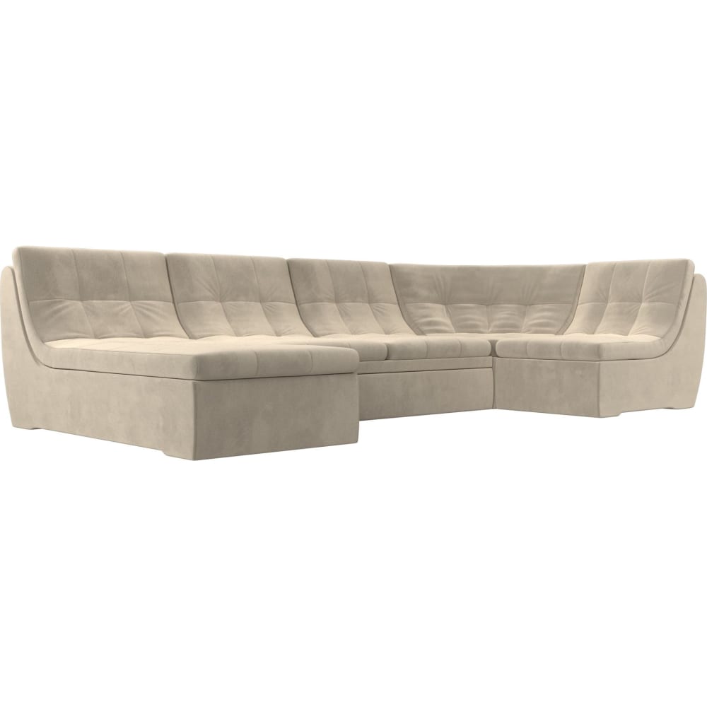 артмебель п образный модульный диван монреаль микровельвет экокожа белый П-образный модульный диван Лига диванов