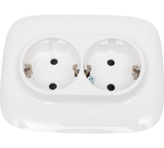Изображение товара Силовая розетка Legrand Valena ALLURE двойная 2х2К+З 16А 250В с лицевой панелью.С защитными шторками.Безвинтовые зажимы.Белая 753726