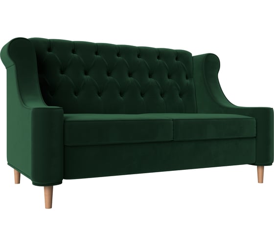 Изображение товара Прямой диван Лига диванов Бронкс полностью велюр зеленый 104530