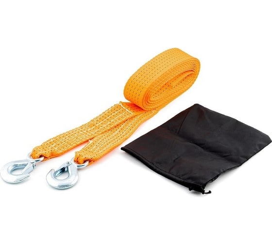 Изображение товара Буксировочный трос ST лента, 7 т, 5 м, 2 крюка, Премиум 205085a