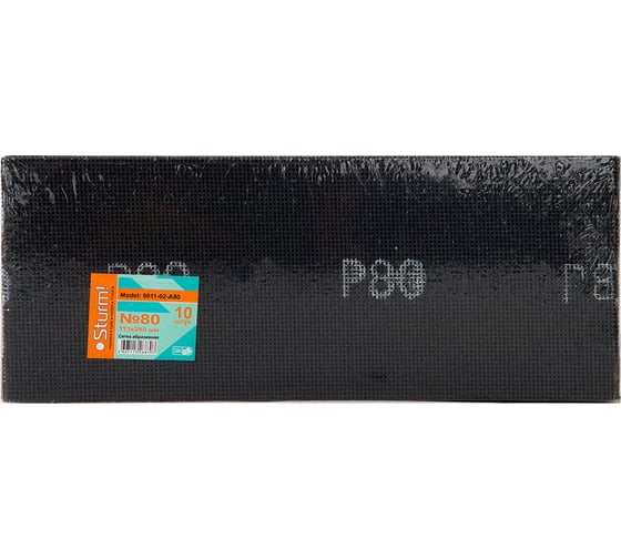 Изображение товара Cетка абразивная (10 шт; 115х280 мм; P80) Sturm 9011-02-A80