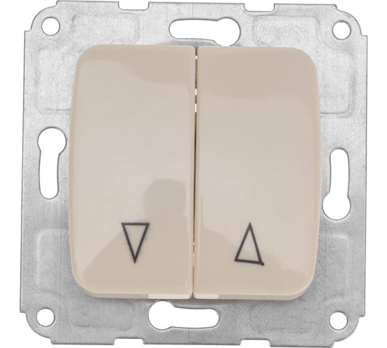 Изображение товара 2-клавишный выключатель для жалюзи KRANZ с/у 10а мех. беж KR-78-0239