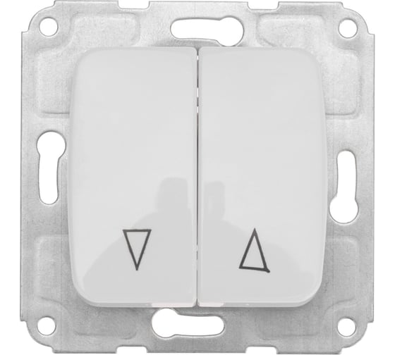 Изображение товара 2-клавишный выключатель для жалюзи KRANZ с/у 10а мех. бел KR-78-0209