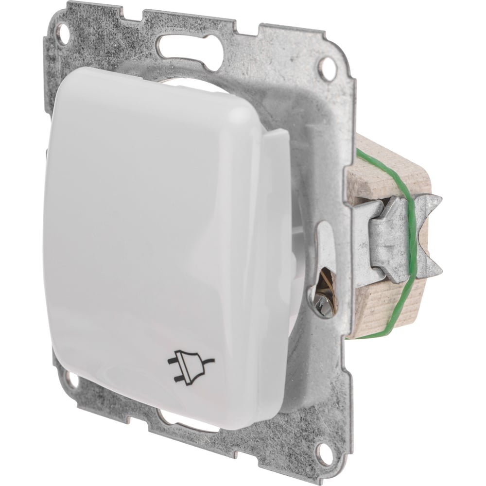 Изображение товара 1-местная керамическая розетка KRANZ с крышкой и защитными шторками 16А