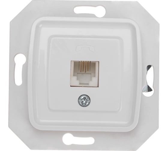 Изображение товара Телефонная розетка KRANZ rj11 с/у мех. бел KR-78-0222