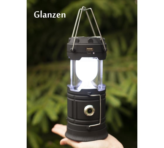 Изображение товара Светодиодный кемпинговый аккумуляторный USB фонарь GLANZEN CFL-0350-5803 КА-00008953